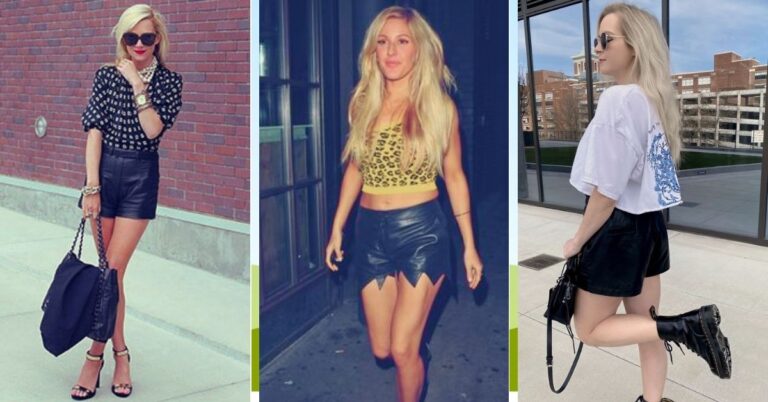 Casual Leather Shorts Outfit