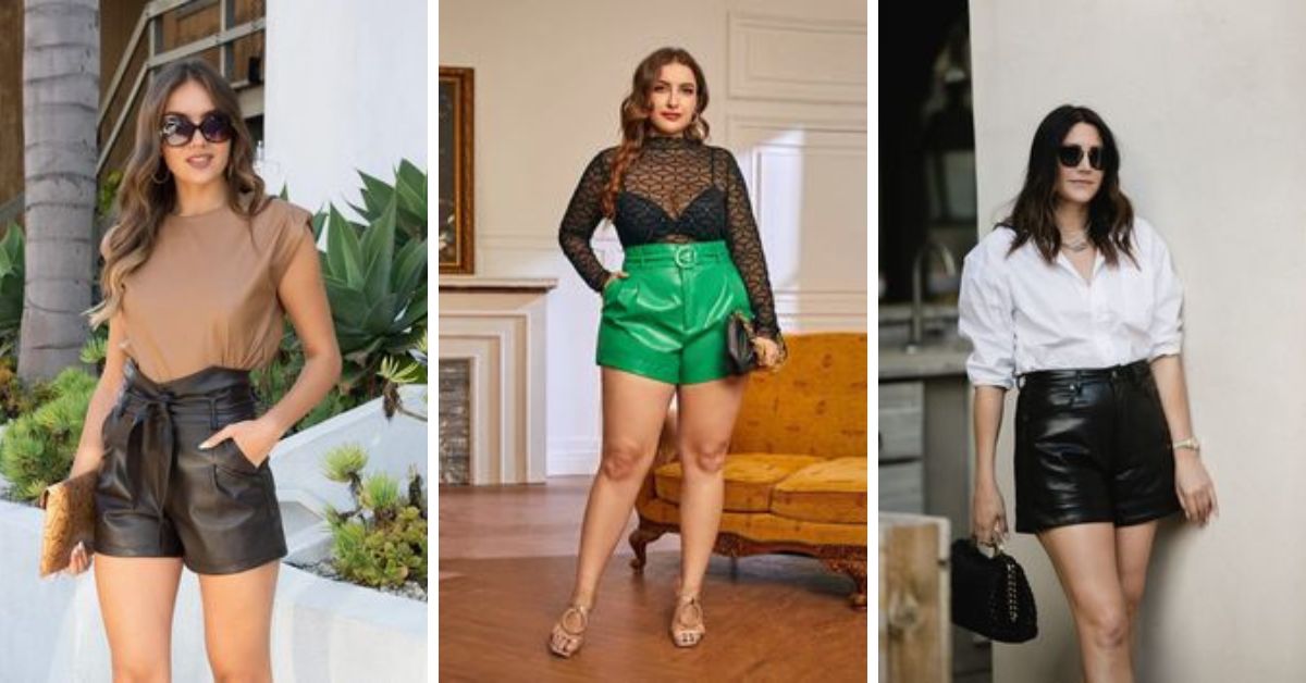 Leather Shorts Outfit Ideas for Women