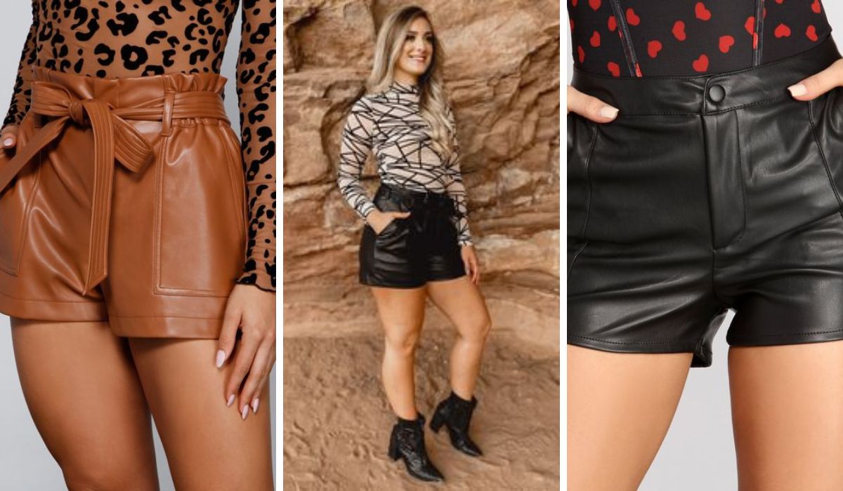 Faux Leather Shorts for Women