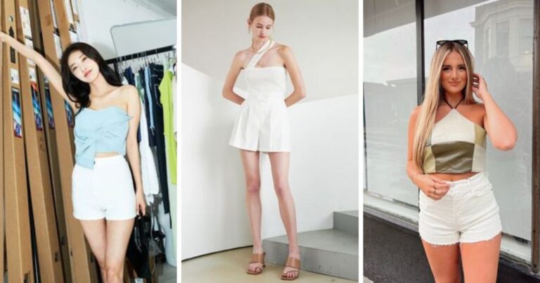 What color looks best with white leather shorts?