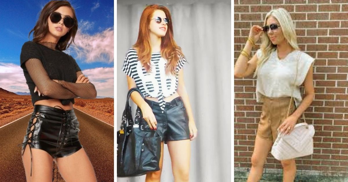 Summer Leather Shorts Outfit