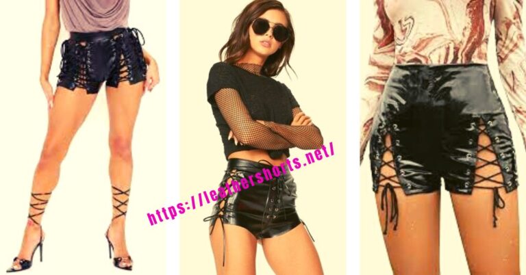 Lace Up Leather Shorts