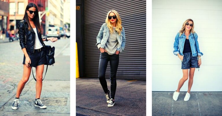 How to Wear Leather Shorts with Sneakers