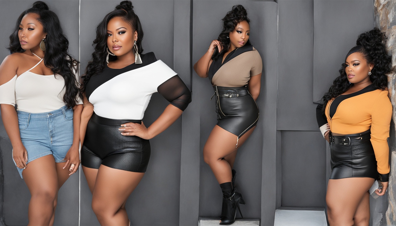 Plus Size Faux Leather Shorts
